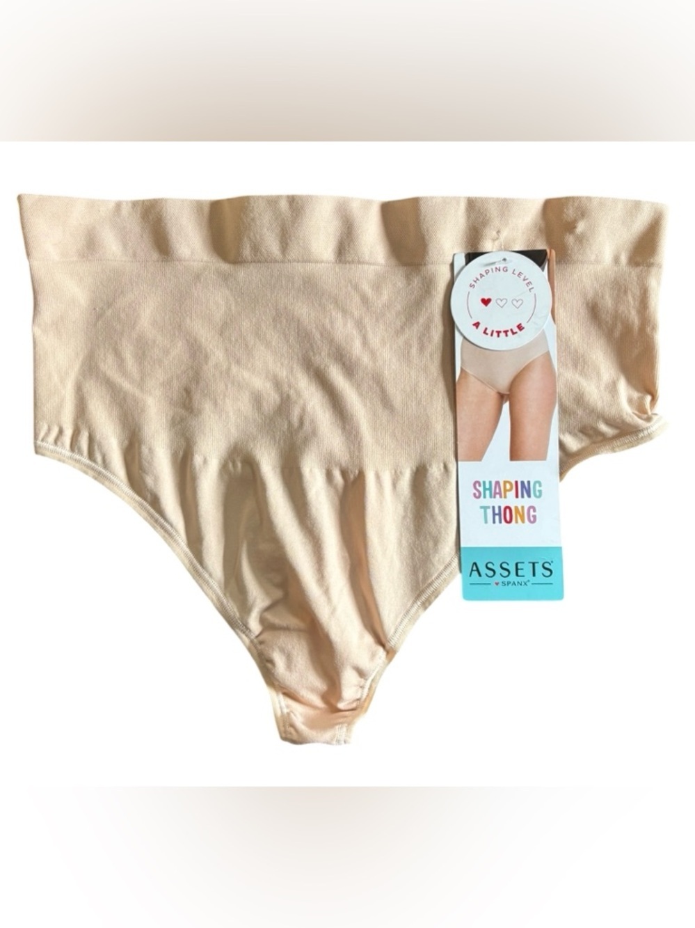 Spanx Assets Shaping Thong Beige Sz 1X Light Tummy Shaping Seamless Lightweight